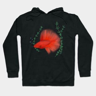 Betta Fish Red 2 Hoodie